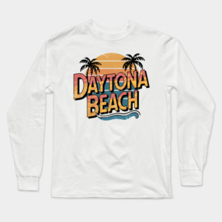 Daytona Beach Vintage, Florida Sunshine Long Sleeve T-Shirt
