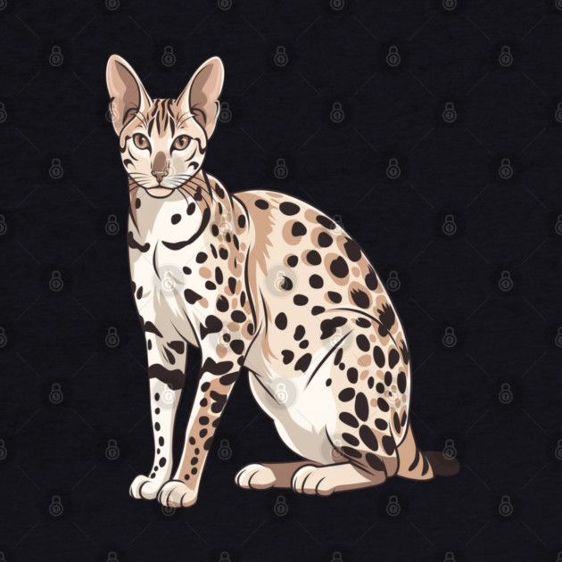 Savannah Cat Lover, Unique, Exotic Feline Design by Pixel Threads 