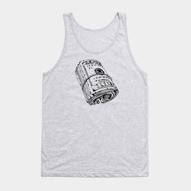 Bank Roll, $100 Money Roll Tank Top by UrbanLifeApparel