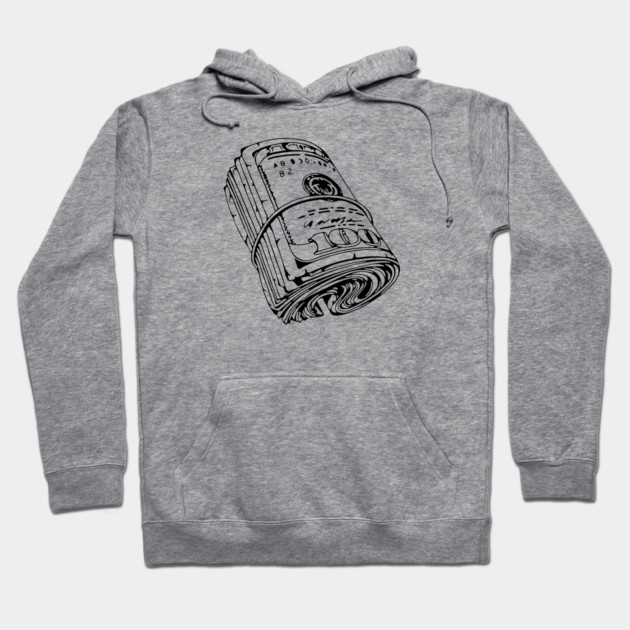 Bank Roll, $100 Money Roll Hoodie by UrbanLifeApparel