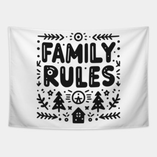 Family Rules Tapestry