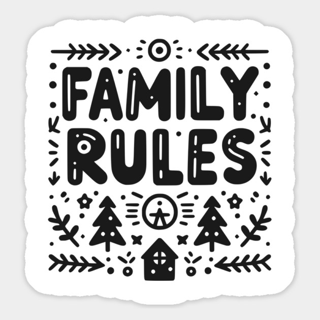 Family Rules Magnet by Frank Ring