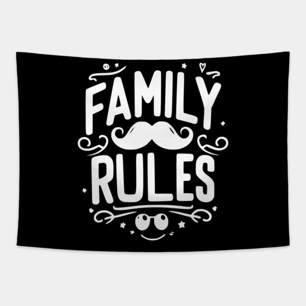 Family Rules Tapestry by Frank Ring