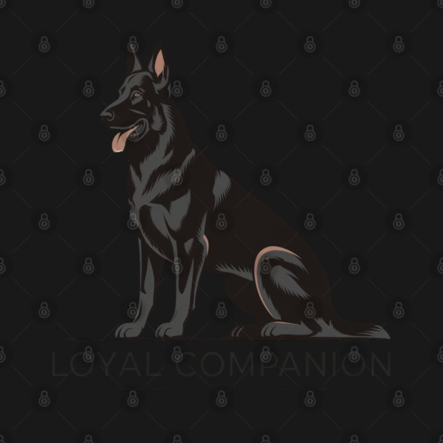 Black German Shepherd Design by Pixel Threads 