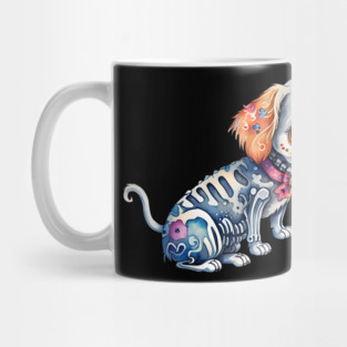 Cute ay of the Dead Skeleton Puppy Mug
