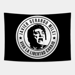 Javier Milei Viva La Libertad Carajo Seal Tapestry