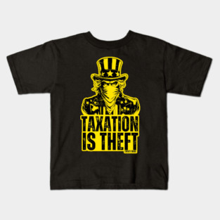 Taxation Is Theft Evil Uncle Sam Kids T-Shirt