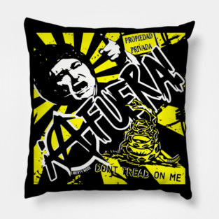 Javier Milei Don't Tread One Me Punk Rock Libertarian Pillow