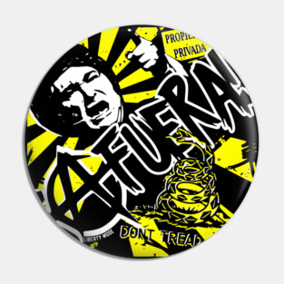 Javier Milei Don't Tread One Me Punk Rock Libertarian Pin