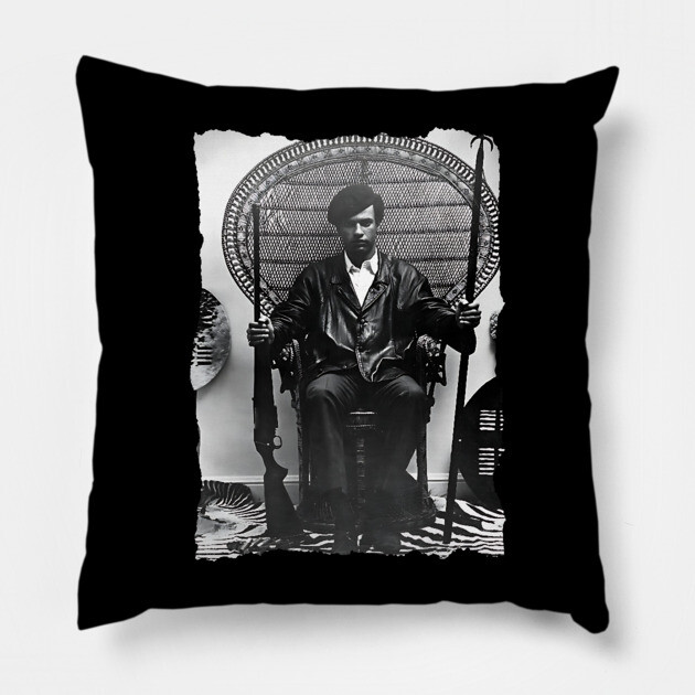 Huey Newton 1968 Pillow by UrbanLifeApparel