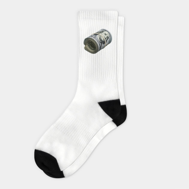 Bank Roll, $100 Money Roll Socks by UrbanLifeApparel