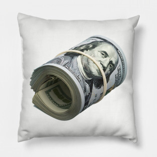 Bank Roll, $100 Money Roll Pillow