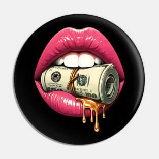 Pink Sexy Lips, Bank Roll, $100 Money Roll Pin