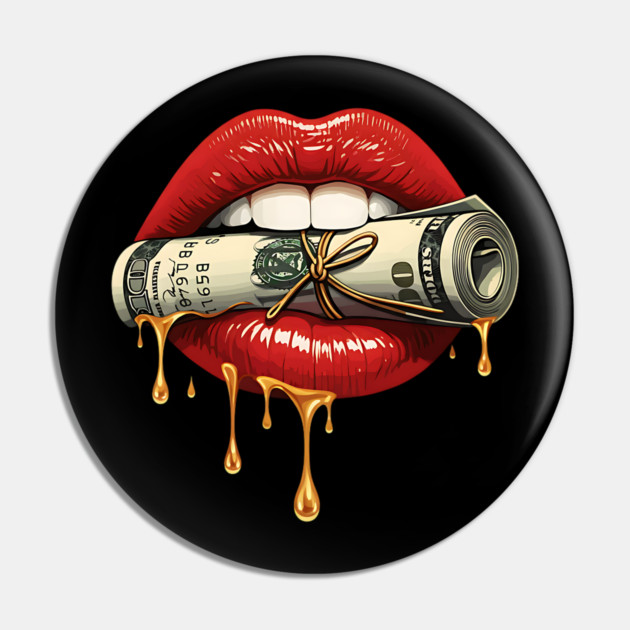 Red Sexy Lips, Bank Roll, $100 Money Roll Pin by UrbanLifeApparel