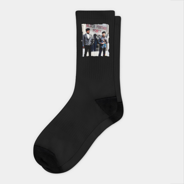 Bobby Seale and Huey Newton - Oakland California 1966 Black Panther Party Socks by UrbanLifeApparel