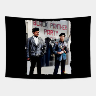 Bobby Seale and Huey Newton - Oakland California 1966 Black Panther Party Tapestry
