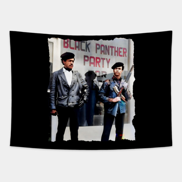 Bobby Seale and Huey Newton - Oakland California 1966 Black Panther Party Tapestry by UrbanLifeApparel