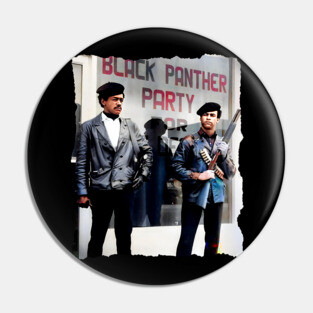 Bobby Seale and Huey Newton - Oakland California 1966 Black Panther Party Pin