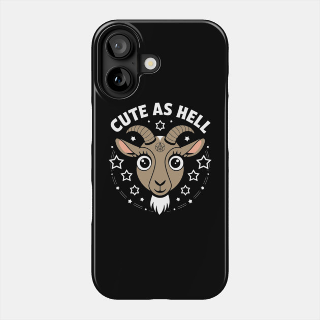 Cute as Hell Funny Hot Girl Sarcastic Pun Phone Case by Anticorporati
