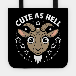 Cute as Hell Funny Hot Girl Sarcastic Pun Tote