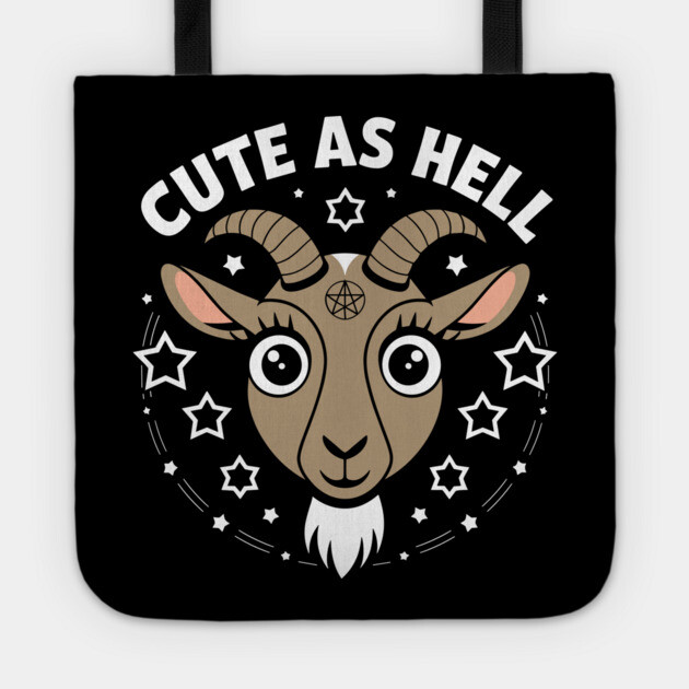 Cute as Hell Funny Hot Girl Sarcastic Pun Tote by Anticorporati