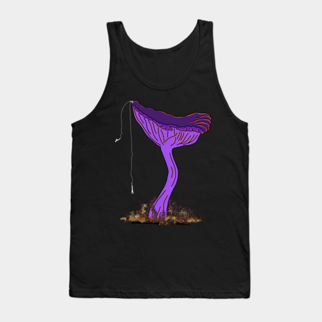 Bungee Jumping Amethyst Deceiver Mushroom Tank Top by H. R. Sinclair