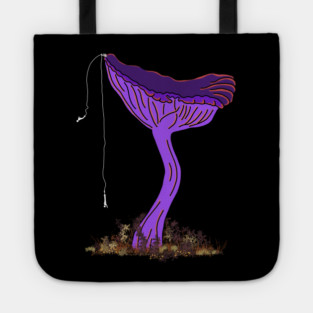 Bungee Jumping Amethyst Deceiver Mushroom Tote