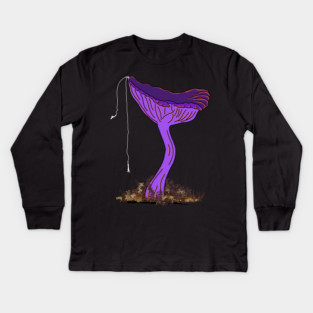 Bungee Jumping Amethyst Deceiver Mushroom Kids Long Sleeve T-Shirt