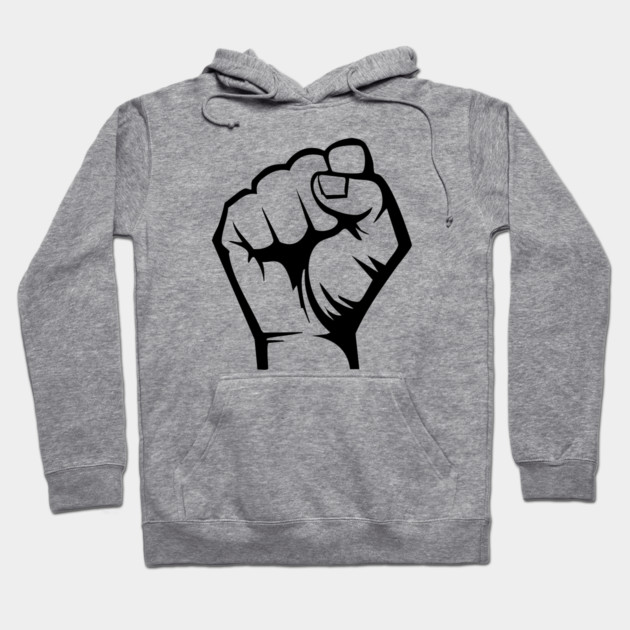 Protest Fist, Black Power Fist Hoodie by UrbanLifeApparel