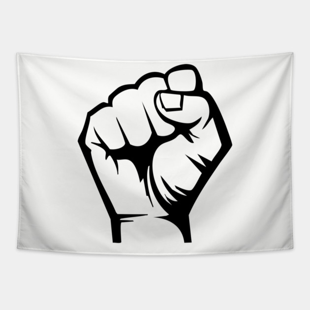 Protest Fist, Black Power Fist Tapestry by UrbanLifeApparel