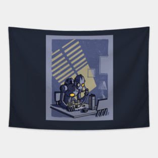 Sad Robot Tapestry