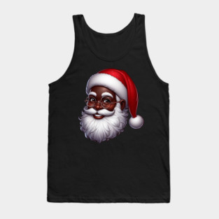 Black Santa Tank Top