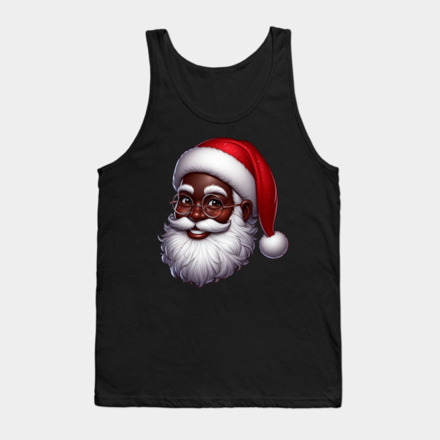 Black Santa Tank Top by UrbanLifeApparel