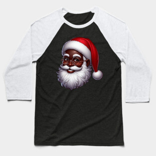 Black Santa Baseball T-Shirt