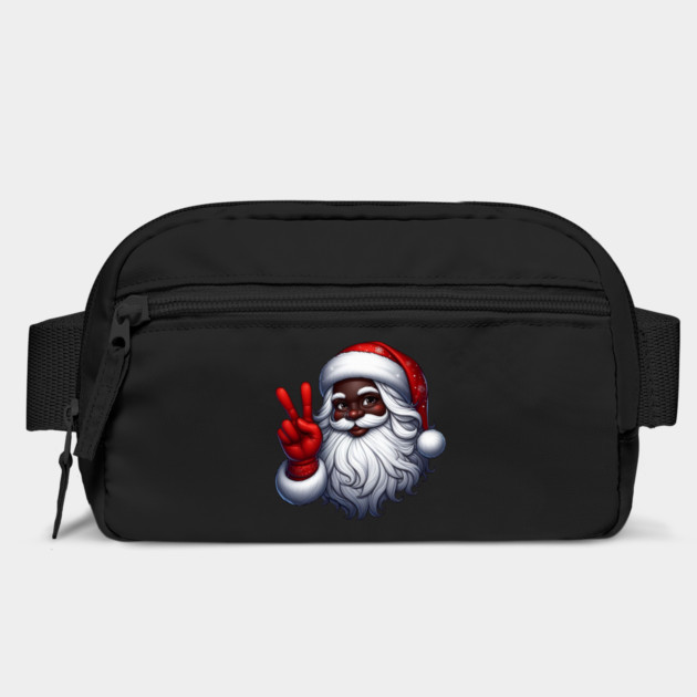 Black Santa Peace Sign by UrbanLifeApparel