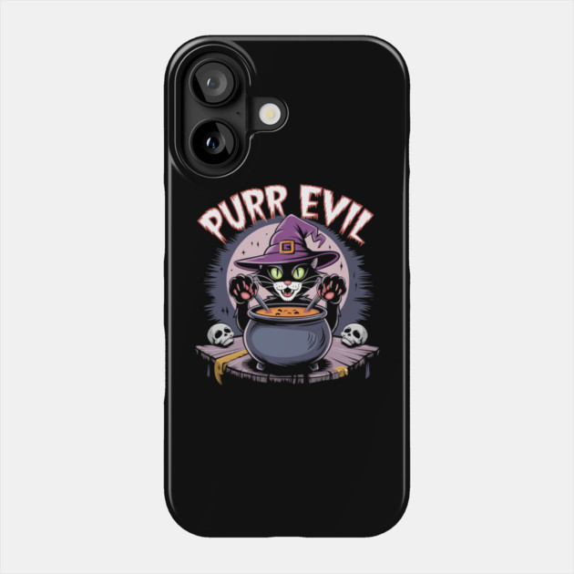 Purr Evil Cat Phone Case by Cosmo Gazoo