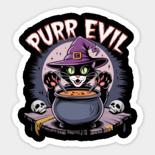 Purr Evil Cat Sticker