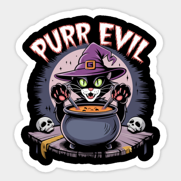 Purr Evil Cat Magnet by Cosmo Gazoo
