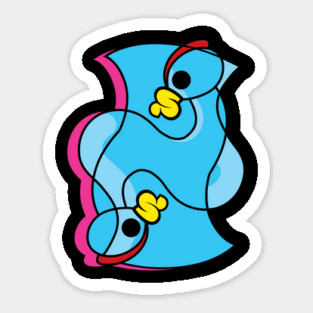 Flipping Chickens Sticker