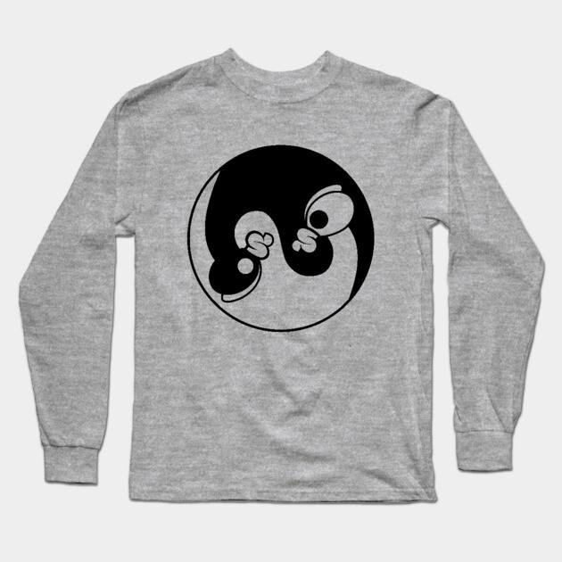 Ying Yang Chicken Long Sleeve T-Shirt by threeonethree