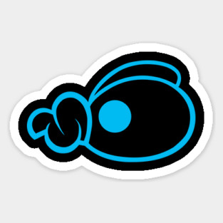 Black & Blue Chicken Head Magnet