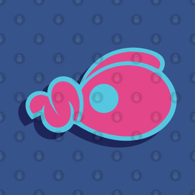 Pink and Baby Blue Chicken Head by threeonethree