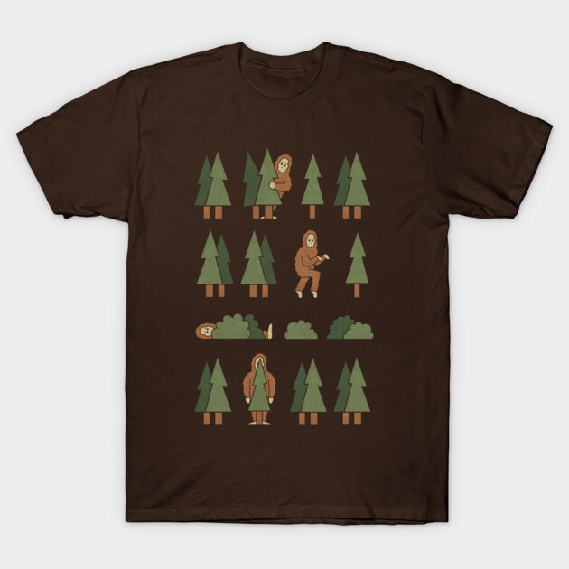 Bigfoot Forest T-Shirt by HandsOffMyDinosaur
