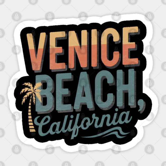Venice Beach Sticker by Pixel Threads 