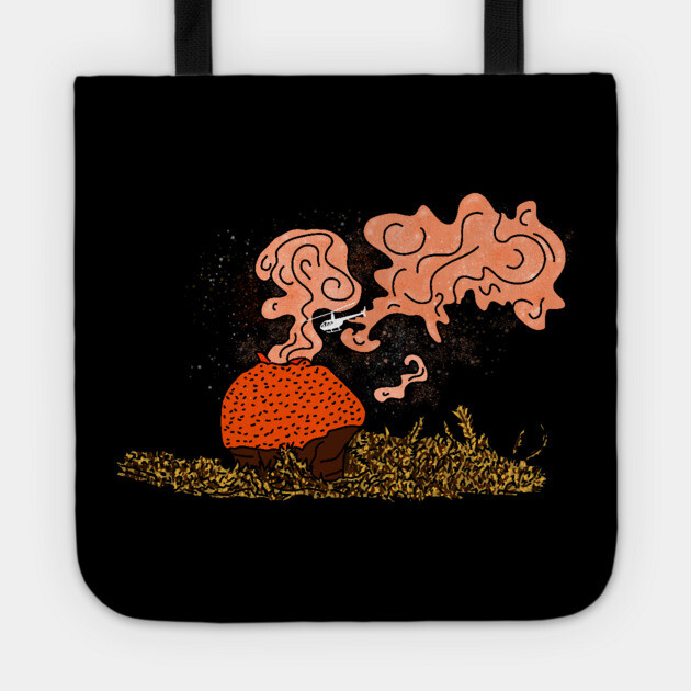 Helicopter Puffball Mushroom Tote by H. R. Sinclair