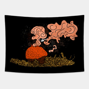 Helicopter Puffball Mushroom Tapestry