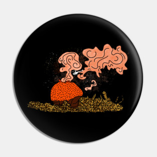 Helicopter Puffball Mushroom Pin