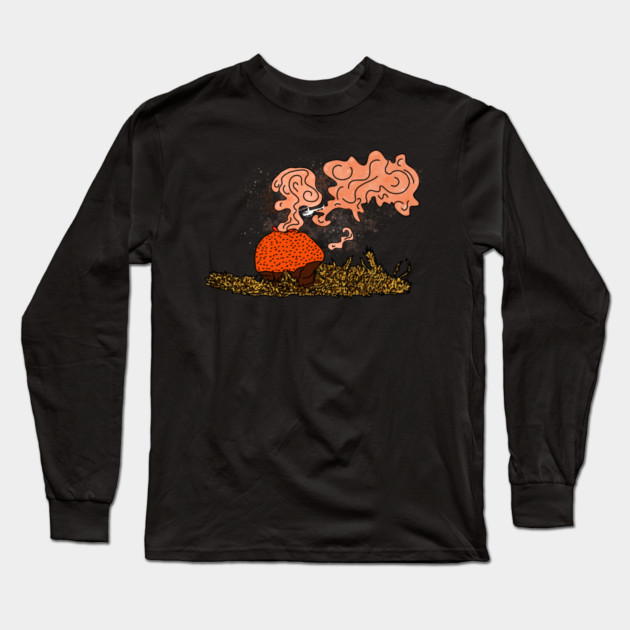 Helicopter Puffball Mushroom Long Sleeve T-Shirt by H. R. Sinclair