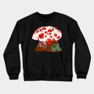 Fishing on Bleeding Tooth Mushroom Crewneck Sweatshirt