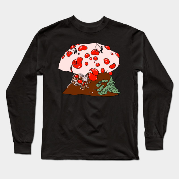 Fishing on Bleeding Tooth Mushroom Long Sleeve T-Shirt by H. R. Sinclair